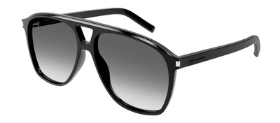 Saint Laurent Sl 596 Dune 006 Navigator Sunglasses In Grey