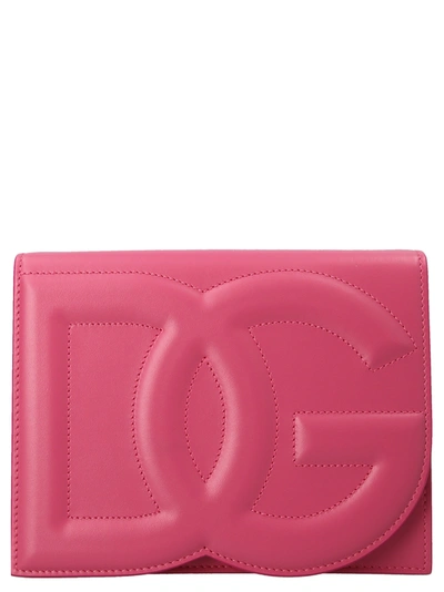 Dolce & Gabbana Logo Crossbody Bag In Fuchsia
