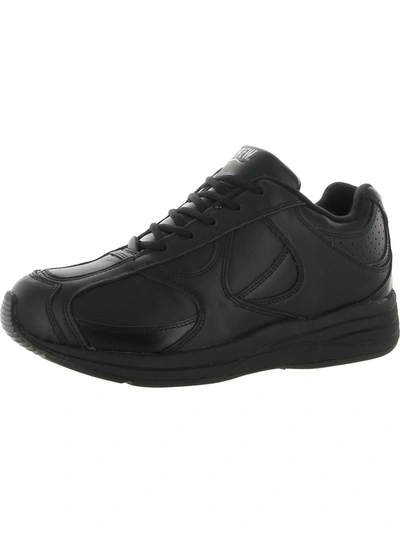 Drew Surge Mens Leather Sneakers Walking Shoes In Black