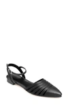 Journee Signature Dexie Strappy Pointed Toe Flat In Black