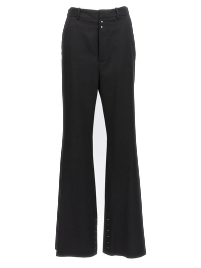 Mm6 Maison Margiela Stitching Flared Trousers In Negro