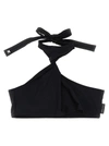 COURRÈGES TWISTED BIKINI TOP BEACHWEAR BLACK