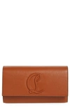 Christian Louboutin By My Side Leather Wallet On A Chain In Cuoio/ Cuoio