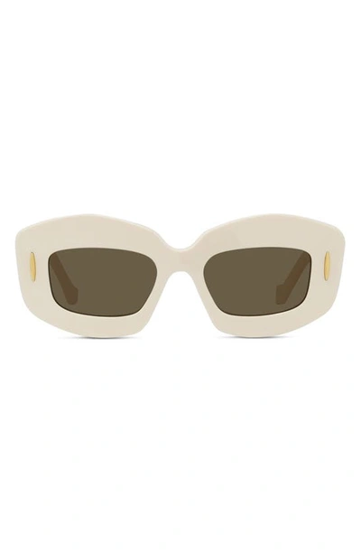 LOEWE SILVER SCREEN 49MM RECTANGULAR SUNGLASSES