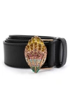 KURT GEIGER CRYSTAL EAGLE BUCKLE BELT