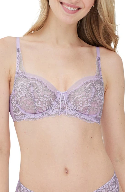 Skarlett Blue Minx Balconette Bra In Lilac Frost/garland