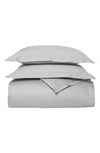 Boll & Branch Percale Hemmed 300 Thread Count Duvet Cover & Shams Set In Shore