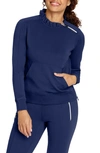 Tail Condoleezza Ruffle Collar Top In Navy Blue