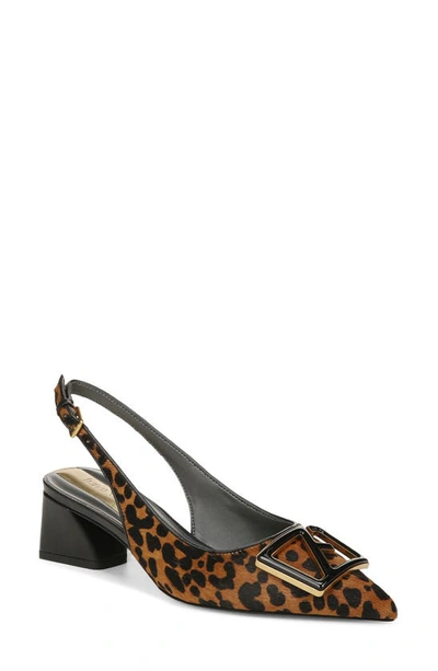 Franco Sarto Racer Slingback Pointed Toe Pump In Leopard Print Hair