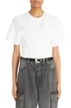 Isabel Marant Zazie Gathered Cotton-jersey T-shirt In Multicolor