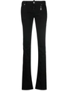 Dsquared2 Split-cuff Flared Jeans In Black