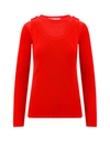 Marni Ribbed Viscose Top With Buttonholes In Red