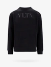 Valentino Cotton Crewneck Sweatshirt With Vltn Print In Black
