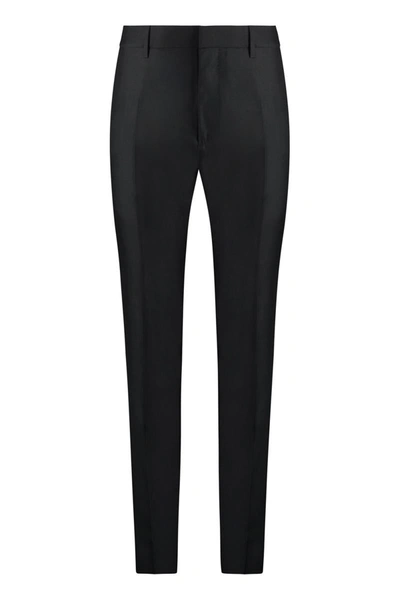 Dsquared2 Wool-blend Taylored Cigarette Trousers In Black