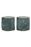 COSMO BY COSMOPOLITAN GRAY MARBLE BLOCK GEOMETRIC BOOKENDS