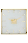VIVIAN LUNE HOME GOLD STAINLESS STEEL WALL CLOCK WITH CLEAR FACE