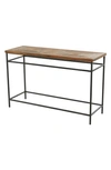 Sonoma Sage Home Black Metal Rustic Console Table With Brown Wood Top In Brown