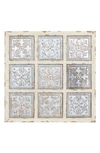 SONOMA SAGE HOME WHITE METAL SCROLL WALL DECOR WITH EMBOSSED DETAILS