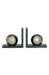 COSMO BY COSMOPOLITAN SILVER MARBLE ORB BOOKENDS
