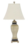 SONOMA SAGE HOME BROWN POLYSTONE TABLE LAMP WITH TAPERED SHADE