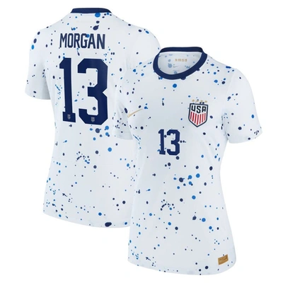 Nike Alex Morgan Uswnt 2023 Stadium Home  Women's Dri-fit Soccer Jersey In White