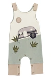 L'OVEDBABY L'OVEDBABY APPLIQUÉ ORGANIC COTTON ROMPER