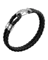 John Hardy Men's Sterling Silver Classic Chain Hook Station Bracelet In Black