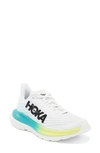 Hoka Mach 5 Running Shoe In White / Blue Glass
