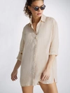 Derek Rose Women's Shirt Sicily Linen Sand In Sand