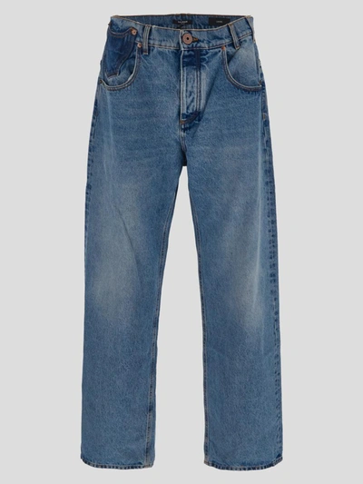 Balmain Jean In Contrast-effect Denim In Blue