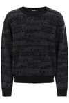 Dsquared2 Wool Sweater With Logo Lettering Motif In Grey