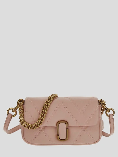 Marc Jacobs Rose Quilted Leather Mini Shoulder Bag In Pink