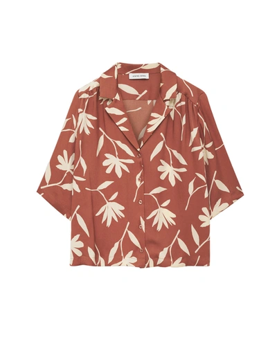 Anine Bing Row Shirt In Brown