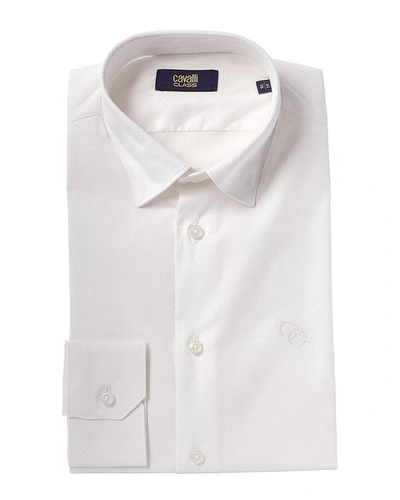 CAVALLI CLASS TEXTURED SLIM FIT DRESS SHIRT