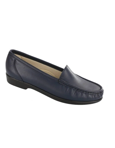 Sas Simplify Nubuck Leather Loafer In Black