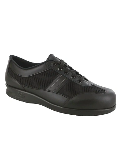 Sas Women's Ft Mesh Walking Shoes - Double Wide In Black