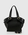 Belle & Bloom Heart Of Gold Leather Shoulder Bag - Black In Black