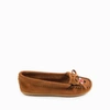 MINNETONKA Women Thunderbird Moccasin in Brown Suede