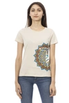 TRUSSARDI ACTION TRUSSARDI ACTION BEIGE COTTON TOPS &AMP; WOMEN'S T-SHIRT