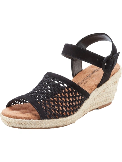 Walking Cradles Avery Womens Leather Ankle Strap Espadrilles In Multi