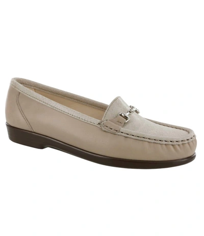 Sas Women's Metro Shoes - Double Wide In Taupe/linen Web In Multi