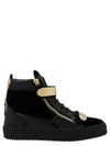 Giuseppe Zanotti Side Zipper High-top Casual Shoes In Blue
