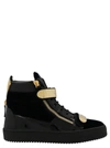 Giuseppe Zanotti Side Zipper High-top Casual Shoes In Blue