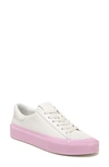 Vince Gabi Leather Transparent-sole Sneakers In White