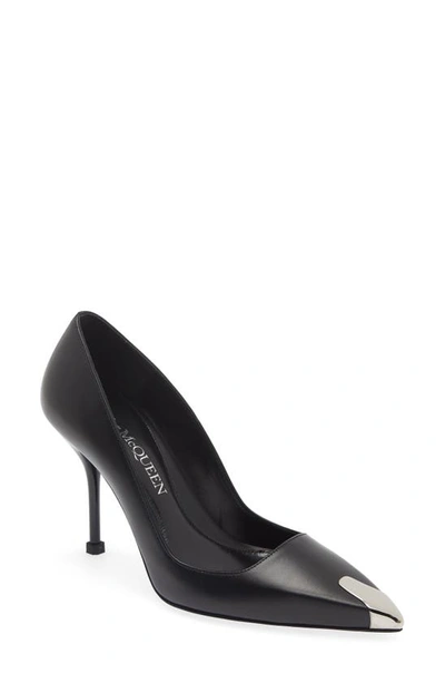 Alexander Mcqueen Punk Pump In Black/silver