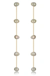 ETTIKA ETTIKA DRIPPING FRESHWATER PEARL LINEAR DROP EARRINGS