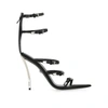 Versace 110mm Leather High Heel Sandals In Nero
