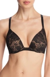 Natori Levitate Underwire Contour Plunge Bra In Black/buff