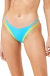 L*space Billie Contrast Trim Bikini Bottoms In Island/ Cucumber