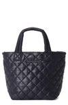 Mz Wallace Metro Deluxe Micro Quilted Crossbody Tote Bag In Black
